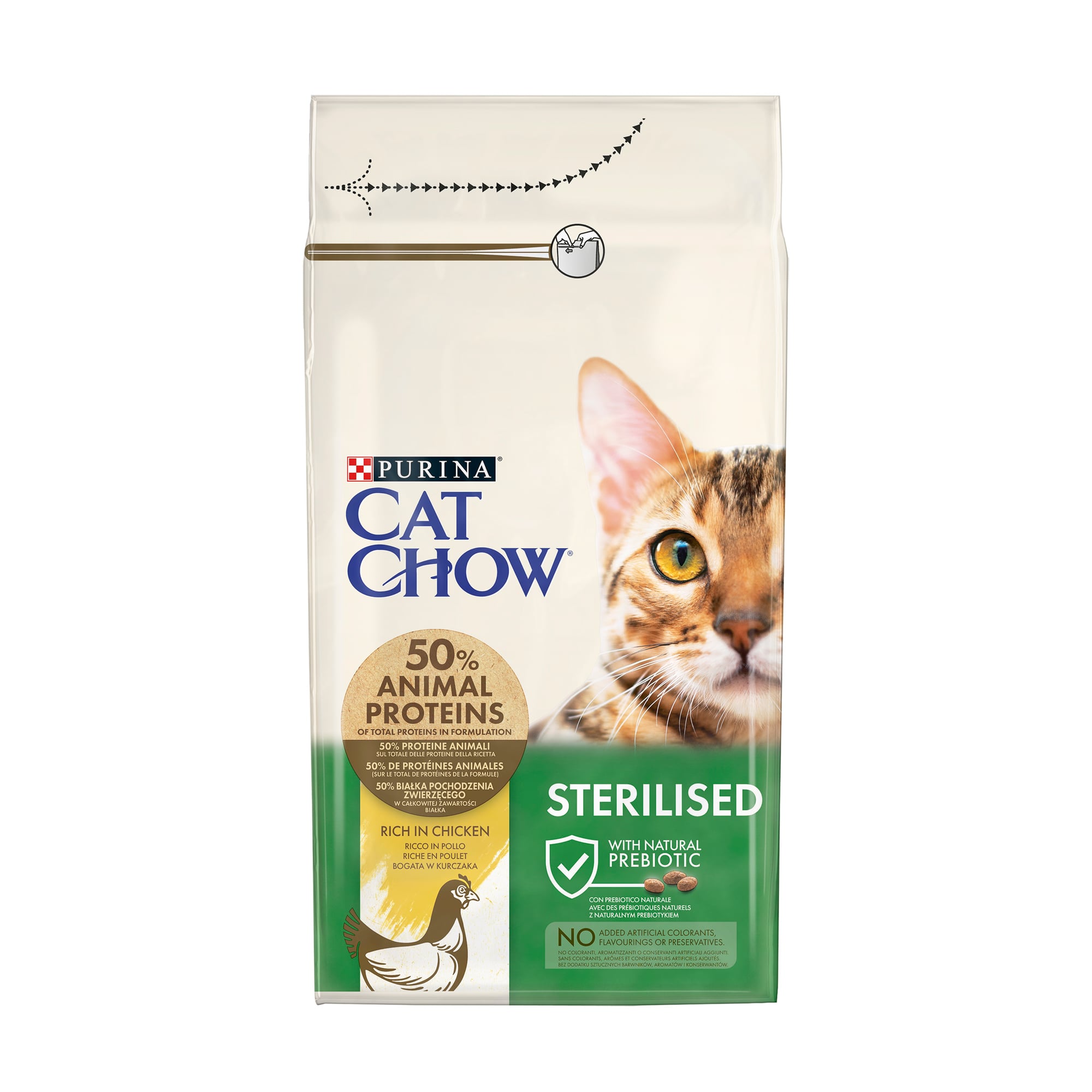 Сухий корм для дорослих стерилізованих котів Cat Chow Sterilised з куркою, 1.5 кг